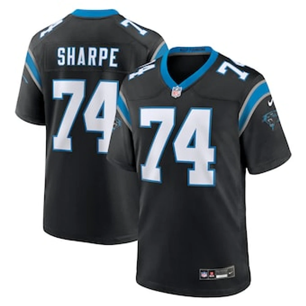 Men's Nike David Sharpe  Black Carolina Panthers Team Game Jersey