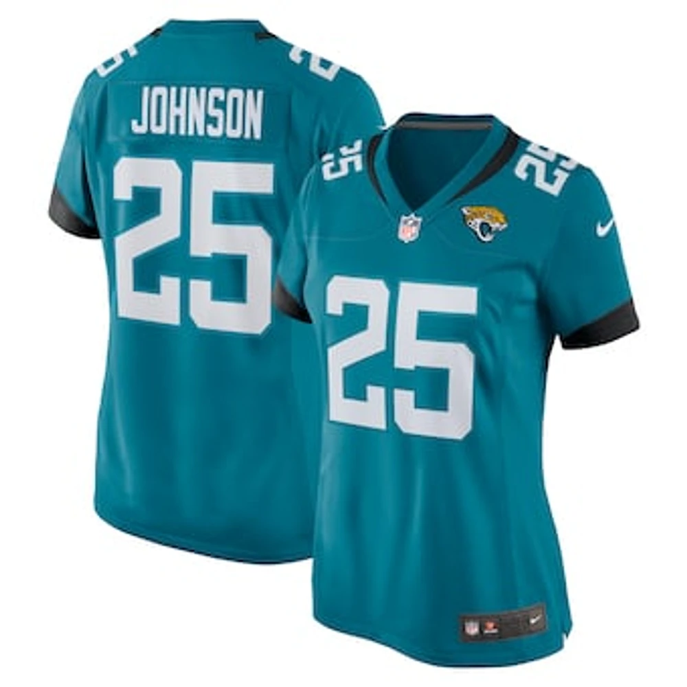 Women's Nike D'Ernest Johnson  Teal Jacksonville Jaguars Team Game Jersey