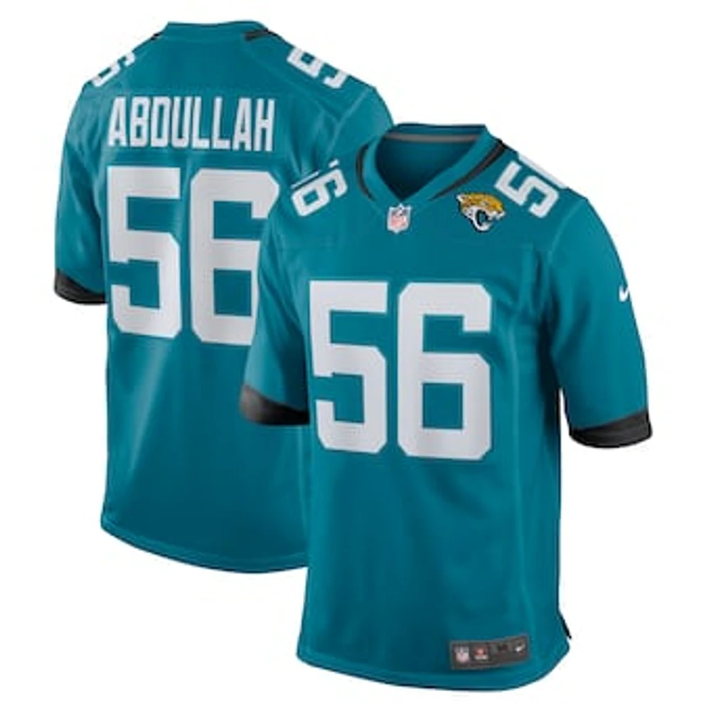 Men's Nike Yasir Abdullah  Teal Jacksonville Jaguars Team Game Jersey