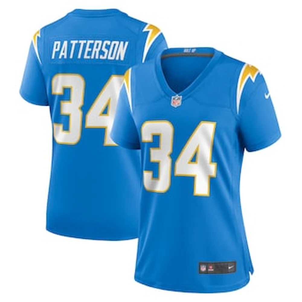 Women's Nike Jaret Patterson  Powder Blue Los Angeles Chargers Team Game Jersey