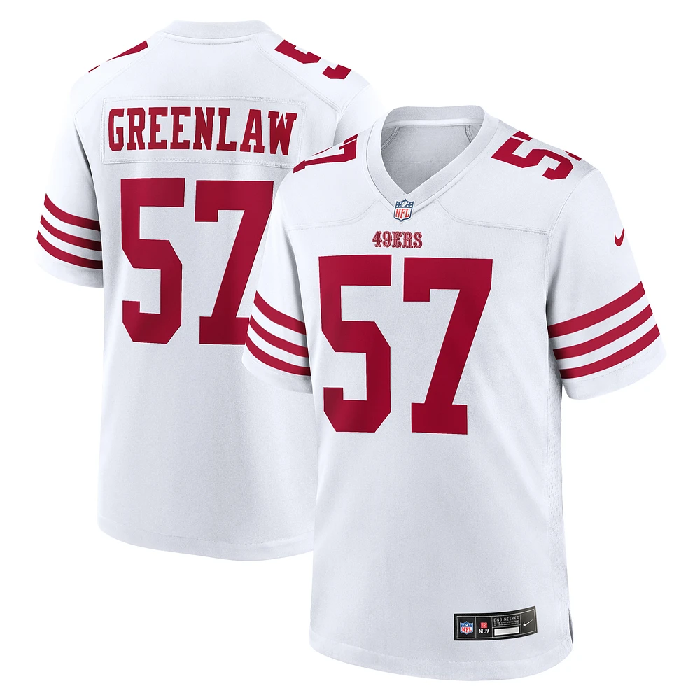 Men's Nike Dre Greenlaw  White San Francisco 49ers Team Game Jersey