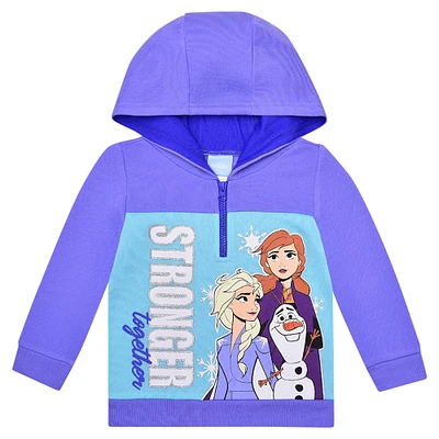 Toddler Purple Frozen Graphic Half-Zip Hoodie