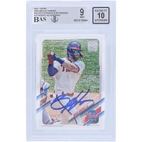 Bryce Harper Philadelphia Phillies Autographed 2021 Topps Series 1 #250 Beckett Fanatics Witnessed Authenticated 9/10 Card