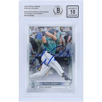 Cal Raleigh Seattle Mariners Autographed 2022 Topps Chrome #149 Beckett Fanatics Witnessed Authenticated 10 Rookie Card