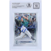 Cal Raleigh Seattle Mariners Autographed 2022 Topps Chrome #149 Beckett Fanatics Witnessed Authenticated 10 Rookie Card