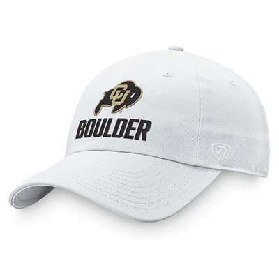 Men's Top of the World White Colorado Buffaloes Adjustable Hat