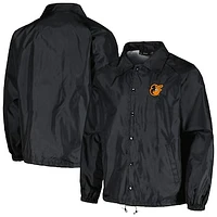 Men's Dunbrooke  Black Baltimore Orioles Coach's Raglan Full-Snap Windbreaker Jacket