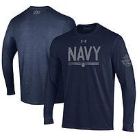 Men's Under Armour  Navy Midshipmen Silent Service Sub Long Sleeve T-Shirt