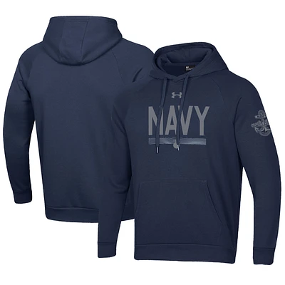 Men's Under Armour Navy Midshipmen Silent Service All Day Pullover Hoodie