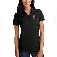 Women's Antigua  Black NBA Logoman Tribute Polo