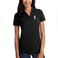 Women's Antigua  Black NBA Logoman Tribute Polo