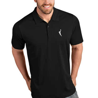 Men's Antigua  Black WNBA Logowoman Tribute Polo