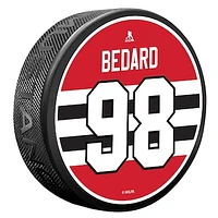 Connor Bedard Chicago Blackhawks Name & Number Puck