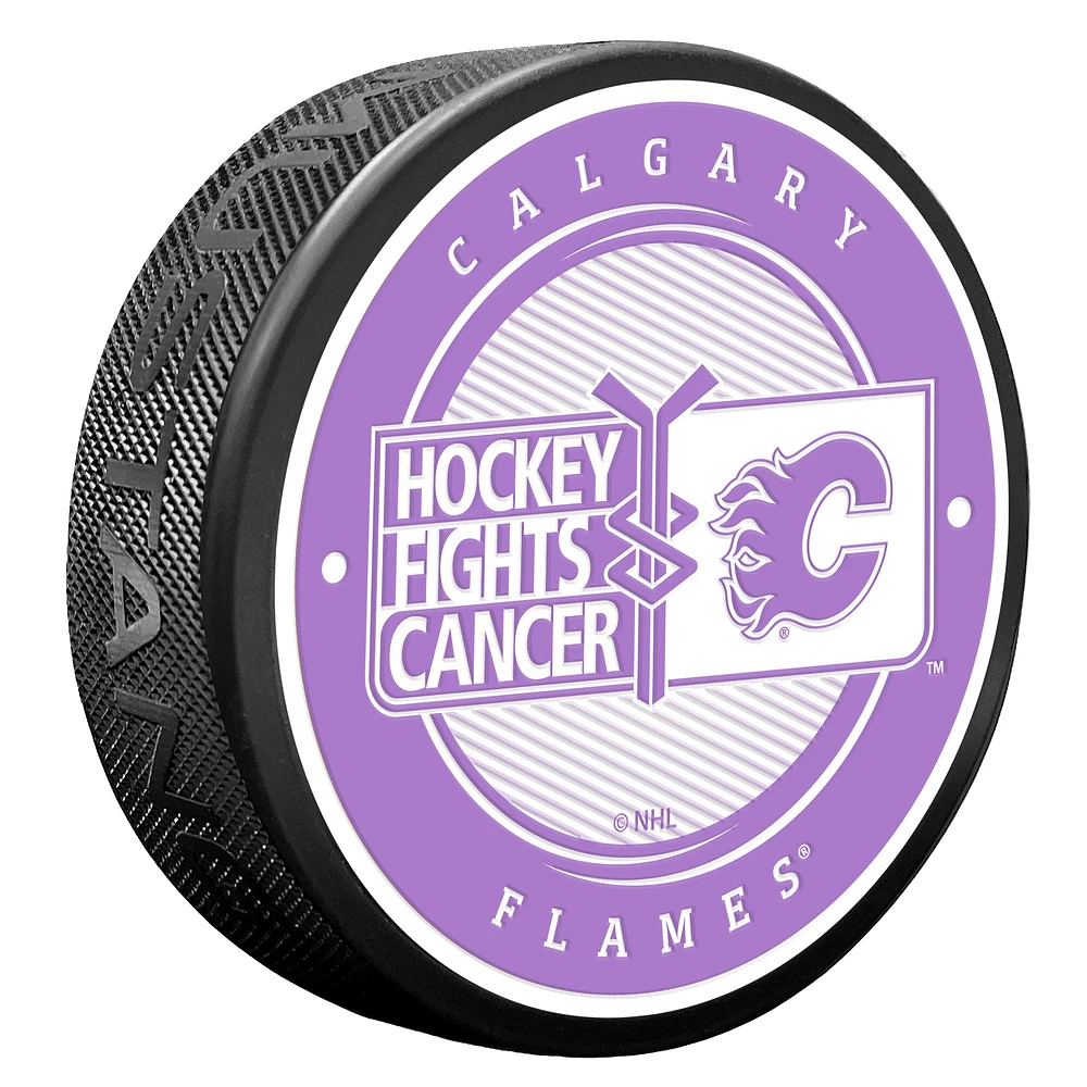 Calgary Flames Hockey Fights Cancer Puck