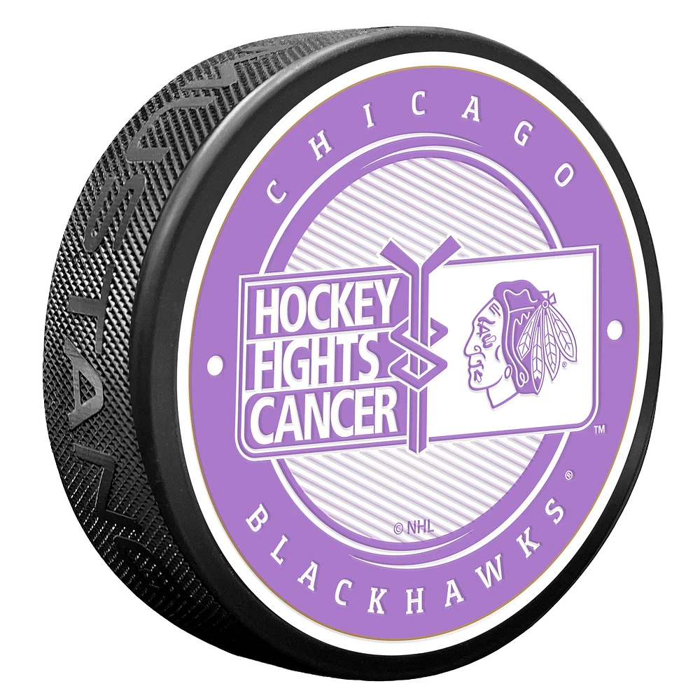 Chicago Blackhawks Hockey Fights Cancer Puck