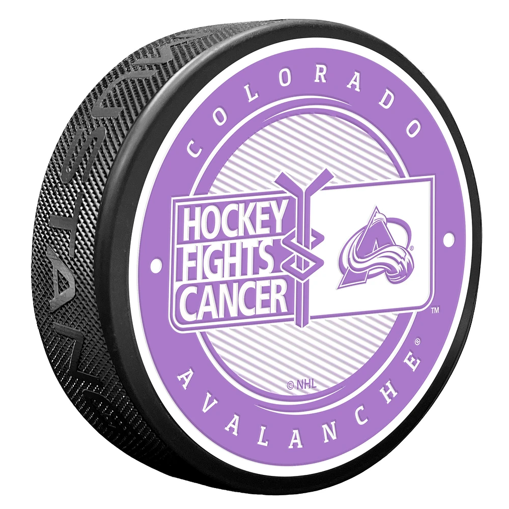 Colorado Avalanche Hockey Fights Cancer Puck