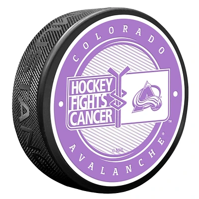 Colorado Avalanche Hockey Fights Cancer Puck