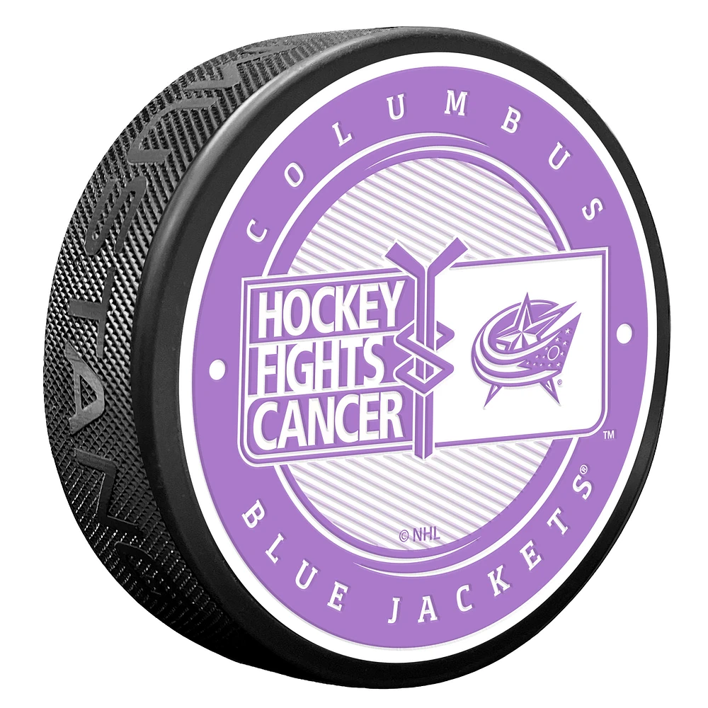 Columbus Blue Jackets Hockey Fights Cancer Puck