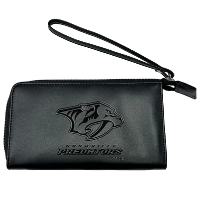 Black Nashville Predators Cell Phone Wristlet Wallet