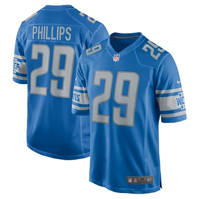 Men's Nike Darius Phillips  Blue Detroit Lions  Game Jersey