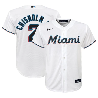 Youth Nike Jazz Chisholm Jr. White Miami Marlins Home Replica Player Jersey