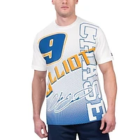 Men's Starter White Chase Elliott Extreme Lineman Graphic T-Shirt