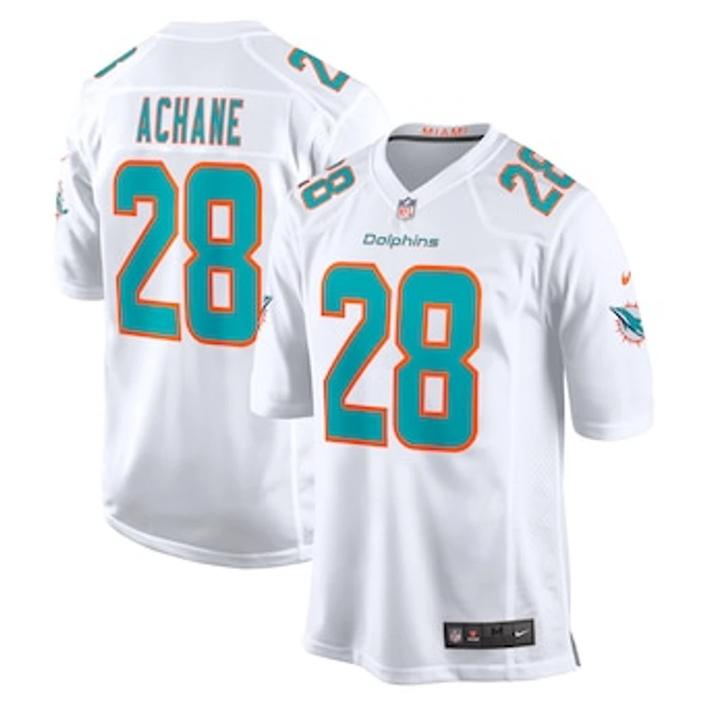 Men's Nike Devon Achane White Miami Dolphins Player Game Jersey