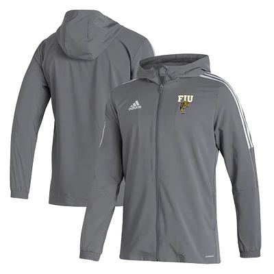 Men's adidas  Gray FIU Panthers Tiro 21 Full-Zip Windbreaker Jacket