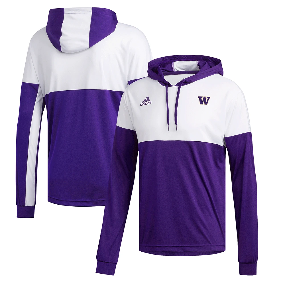 Men's adidas Purple Washington Huskies Legend Shooter Pullover Hoodie