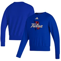 Men's adidas  Royal Tulsa Golden Hurricane Premium Retro Pullover Sweatshirt