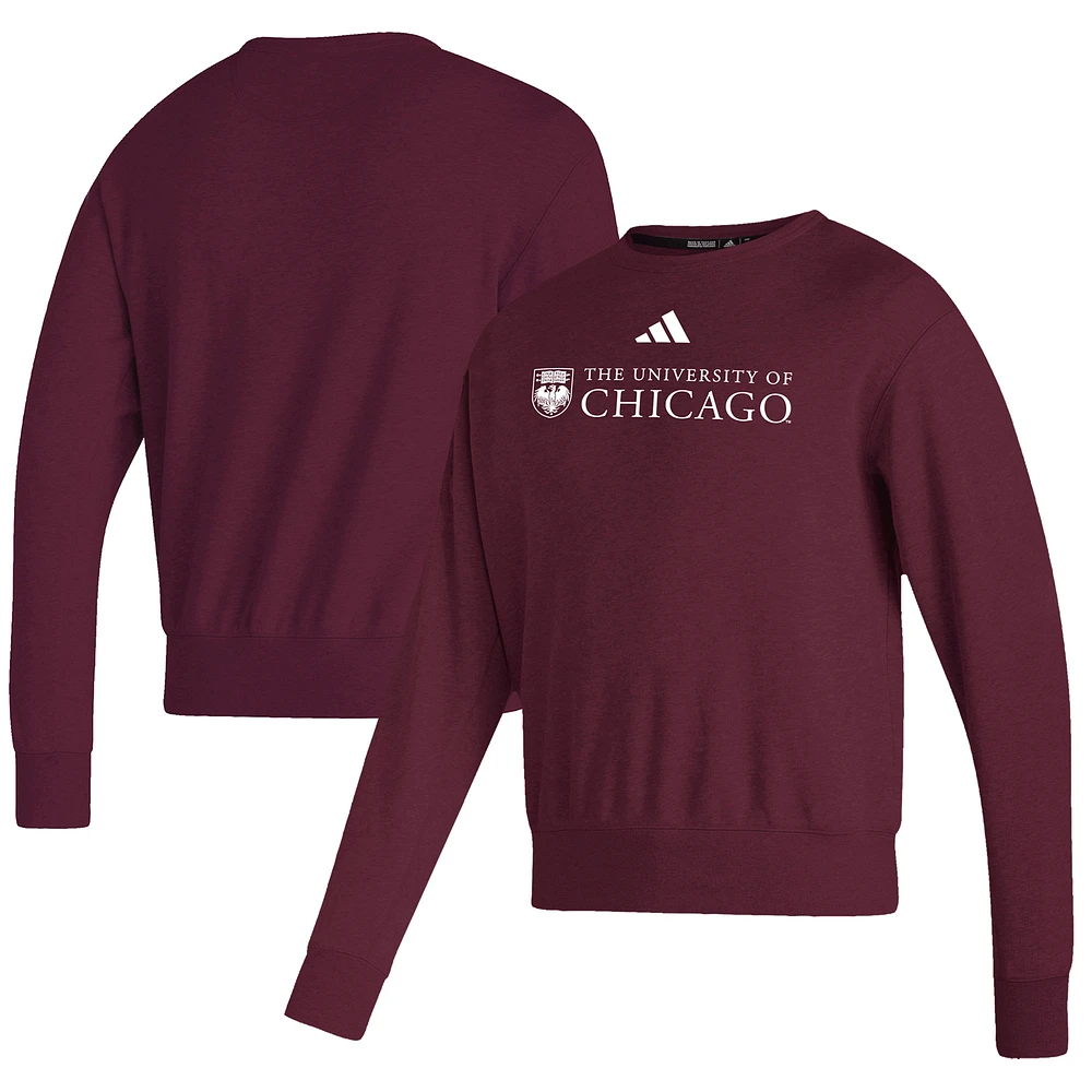 Men's adidas Maroon UChicago Maroons Premium Retro Pullover Sweatshirt