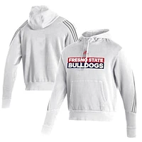 Men's adidas  White Fresno State Bulldogs Fashion Pullover Hoodie