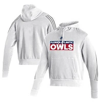 Men's adidas  White Florida Atlantic Owls Fashion Pullover Hoodie