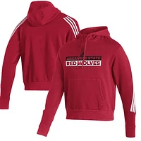 Men's adidas  Scarlet Arkansas State Red Wolves Fashion Pullover Hoodie