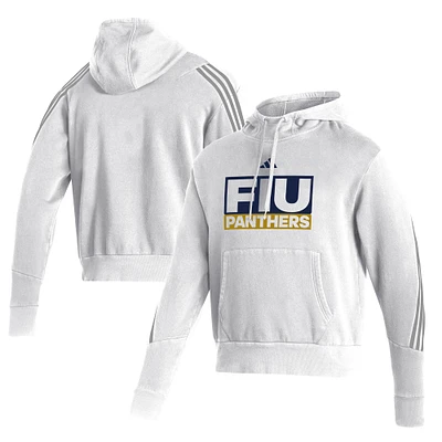 Men's adidas  White FIU Panthers Fashion Pullover Hoodie