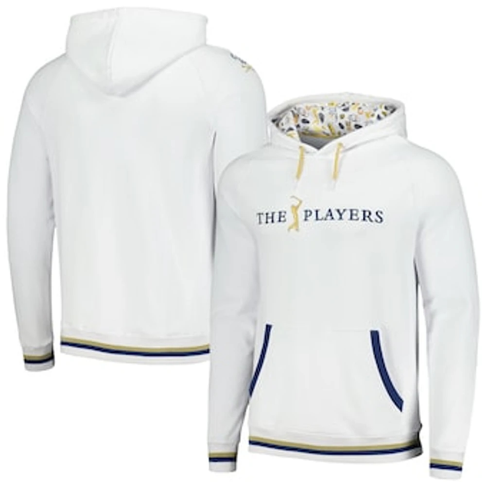 Men's Barstool Golf White THE PLAYERS Raglan Pullover Hoodie