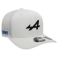 Men's New Era Pierre Gasly White Alpine Team Driver 9FIFTY Trucker Adjustable Hat