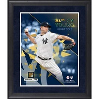 Gerrit Cole New York Yankees Framed 2023 American League Cy Young Award 16" x 20" Collage with a Capsule of Game-Used Dirt - Limited Edition of 500