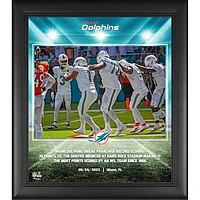 Miami Dolphins Framed 15" x 17" 70 Point Franchise Record Collage
