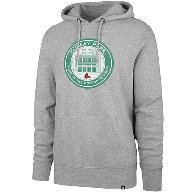 Men's '47 Gray Boston Red Sox Fenway Coin Logo Pullover Hoodie
