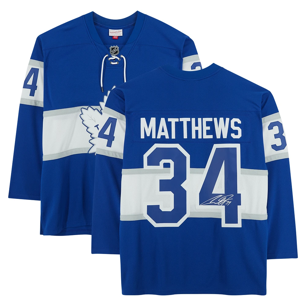 Auston Matthews Toronto Maple Leafs Autographed 2017 NHL Centennial Classic Mitchell & Ness Replica Jersey