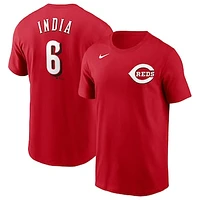 Men's Nike Jonathan India Red Cincinnati Reds Player Name & Number T-Shirt