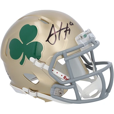 Sam Hartman Notre Dame Fighting Irish Autographed Riddell Shamrock Logo Speed Mini Helmet