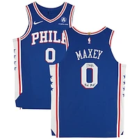 Tyrese Maxey Philadelphia 76ers Autographed Royal Nike Icon Edition Swingman Jersey with "Mad Max" Inscription