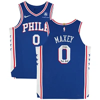 Tyrese Maxey Philadelphia 76ers Autographed Royal Nike Icon Edition Swingman Jersey with "Mad Max" Inscription