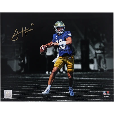 Sam Hartman Notre Dame Fighting Irish Autographed 11" x 14" Horizontal Throwing Spotlight Photograph