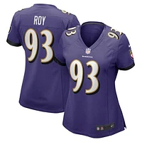 Women's Nike Bravvion Roy  Purple Baltimore Ravens Game Jersey