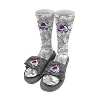 Youth ISlide Gray Colorado Avalanche Camo Sock & Slide Bundle