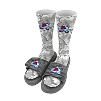Youth ISlide Gray Colorado Avalanche Camo Sock & Slide Bundle