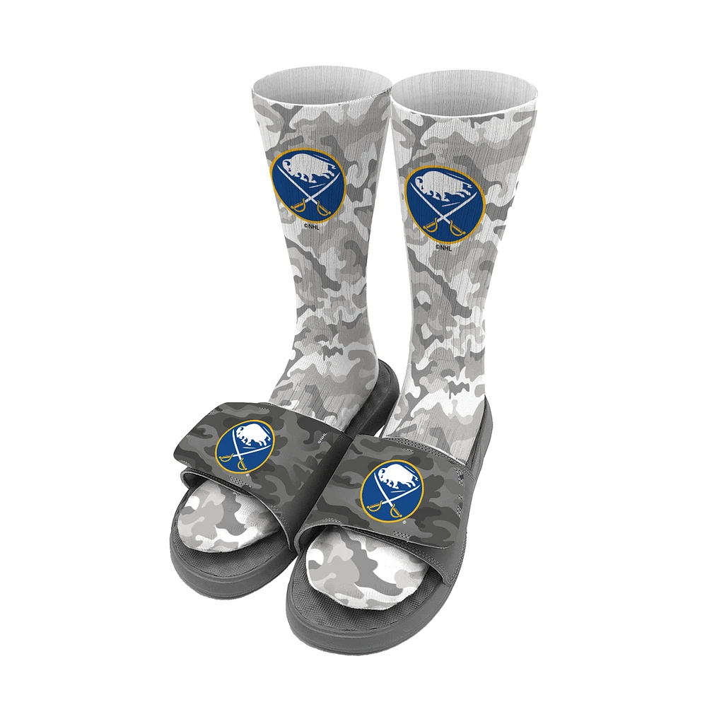 Youth ISlide Gray Buffalo Sabres Camo Sock & Slide Bundle